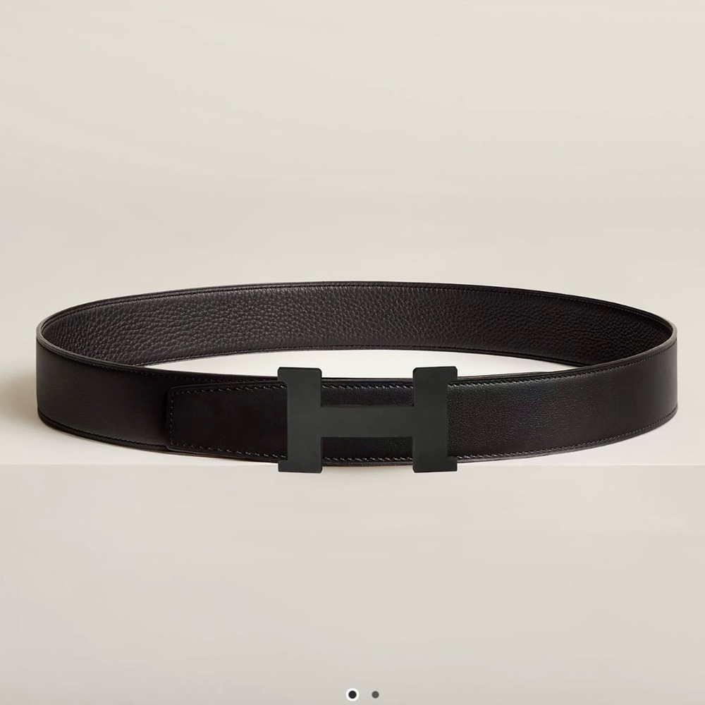 Hermes Constance belt black buckle & Reversible leather strap 38 mm 107 cm